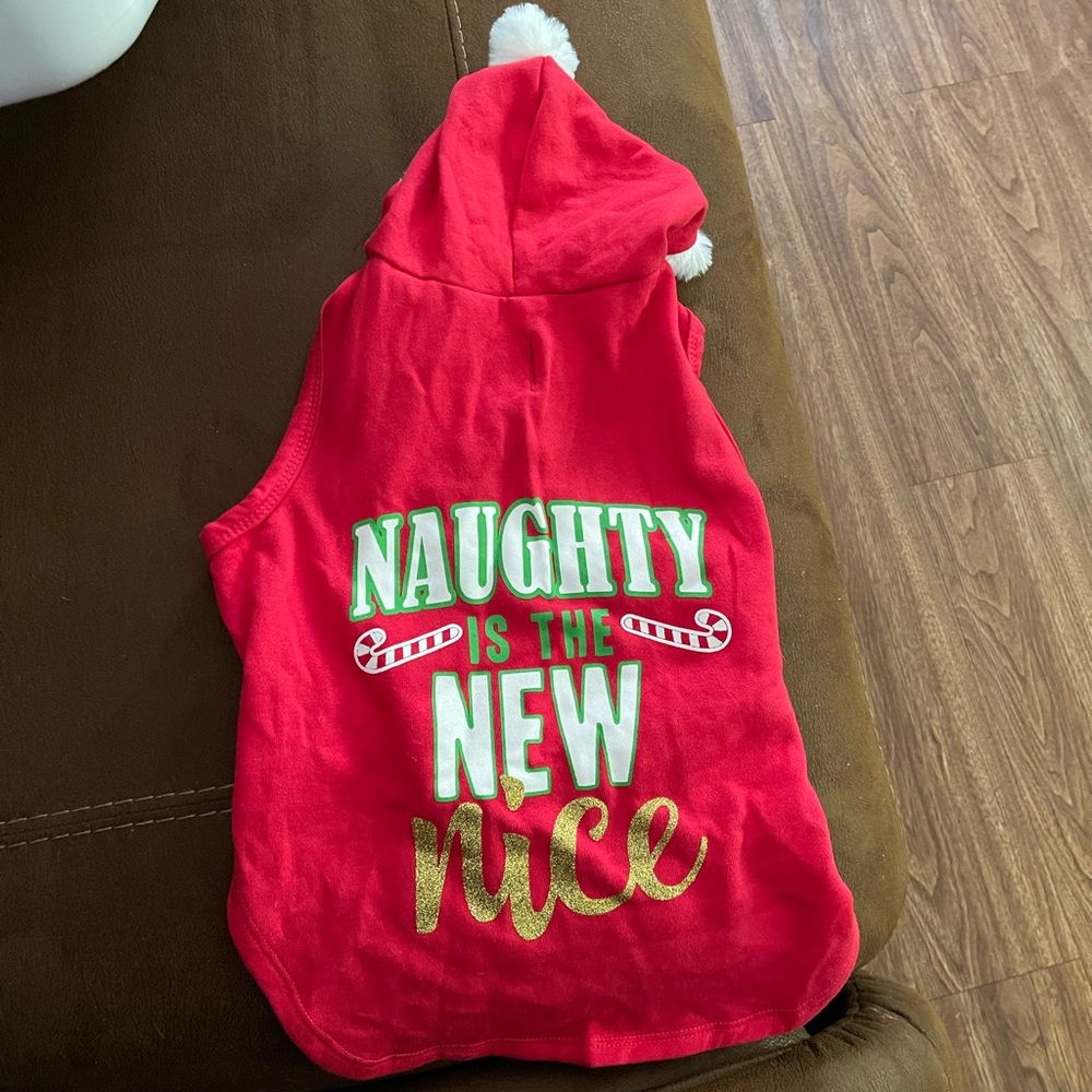 Dog Sweater; Size Medium from Big Lots; Naughty is the New Nice